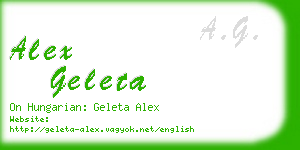 alex geleta business card